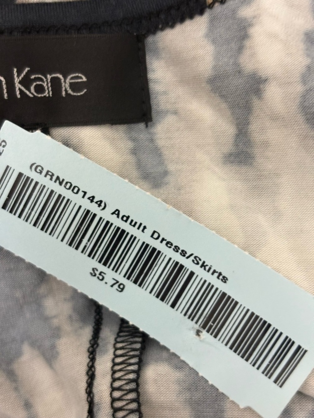 Karen Kane Navy, Tan and White Ruched Midi Dress - Picture 9 of 9